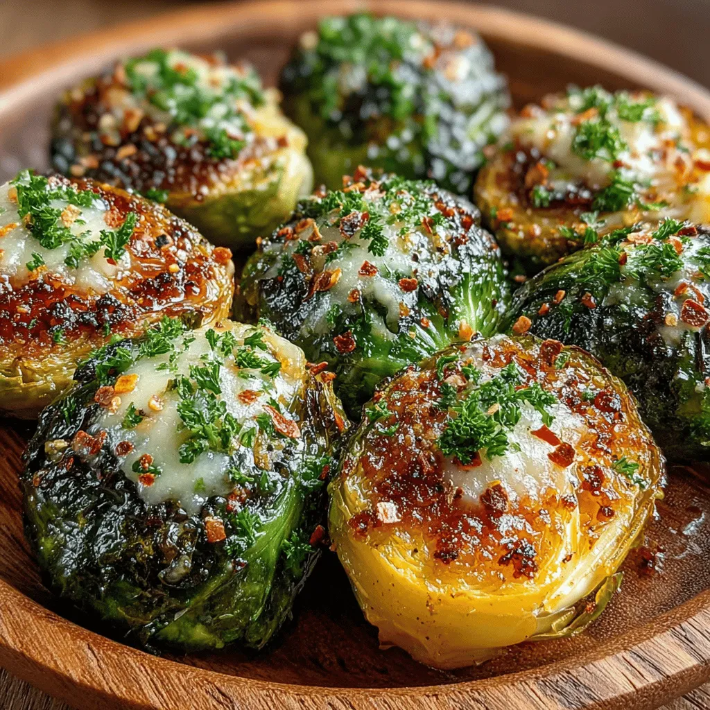 - 1 pound Brussels sprouts, trimmed and halved - 4 tablespoons unsalted butter - 4 cloves garlic, minced - 1 teaspoon sea salt - ½ teaspoon black pepper - Optional: ¼ teaspoon red pepper flakes for a spicy kick - 1 tablespoon fresh lemon juice - ¼ cup grated Parmesan cheese (optional)
