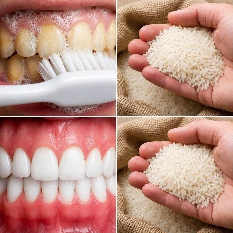 A natural method using rice to achieve a brighter smile in one minute…