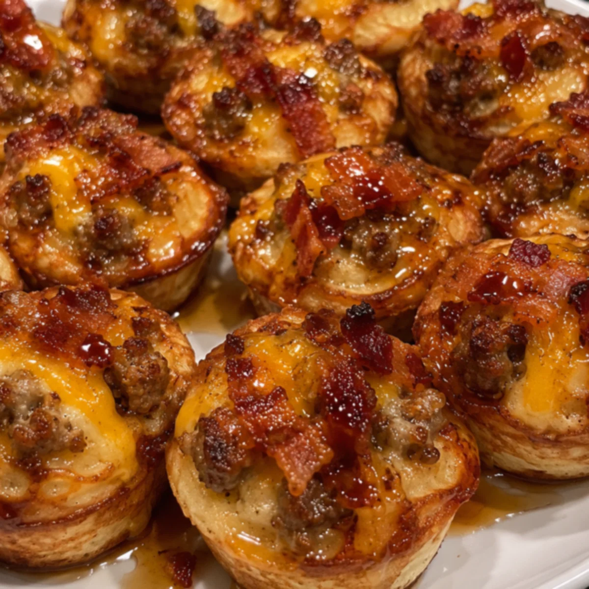 Bacon Sausage Maple Pancake Bites