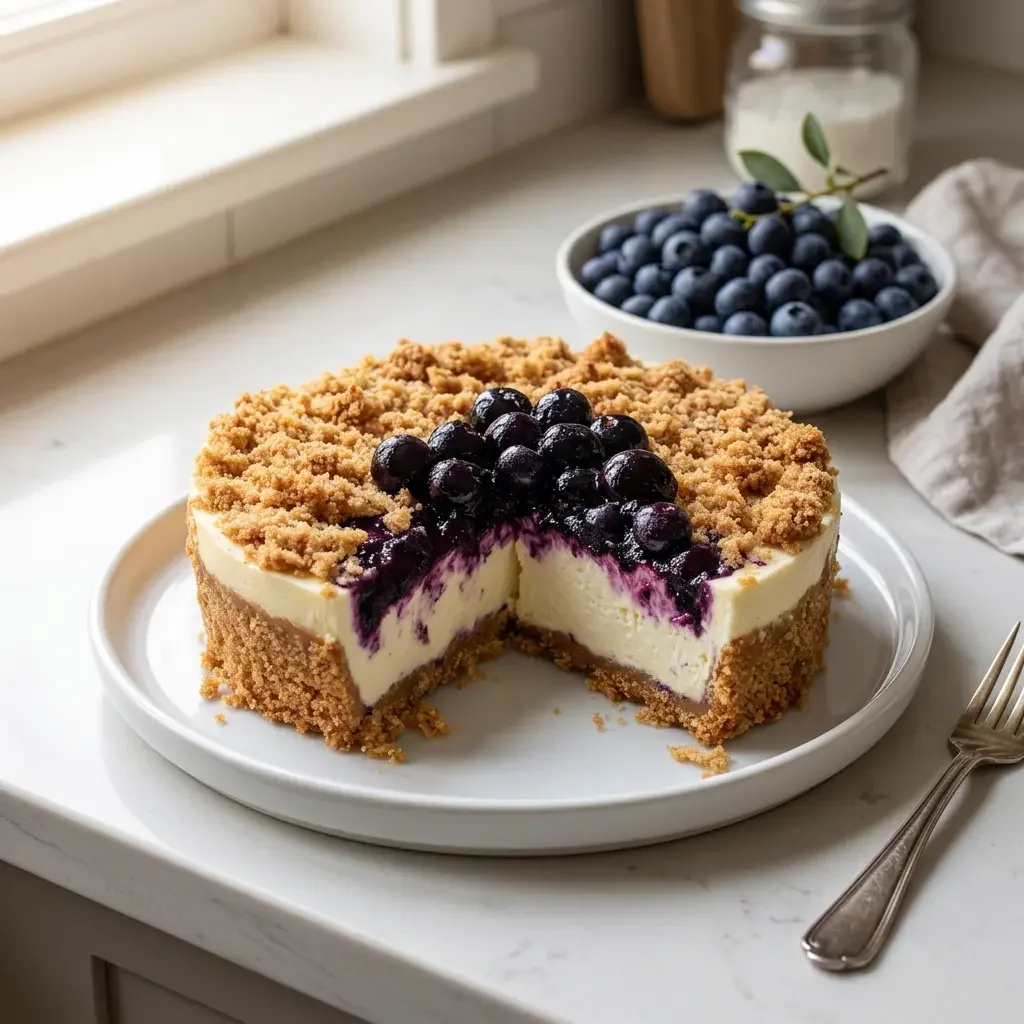 Blueberry Crumble Cheesecake