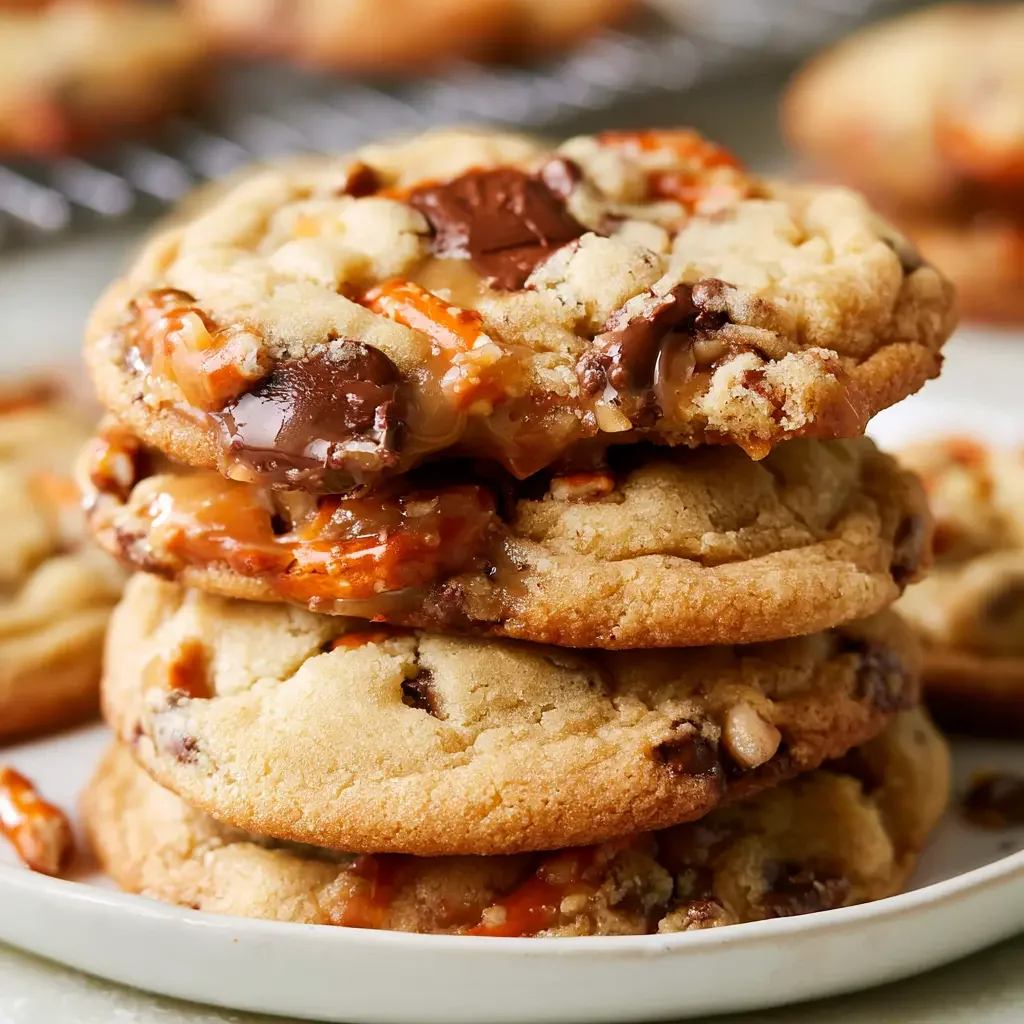 Caramel Pretzel Chocolate Chunk Cookies
