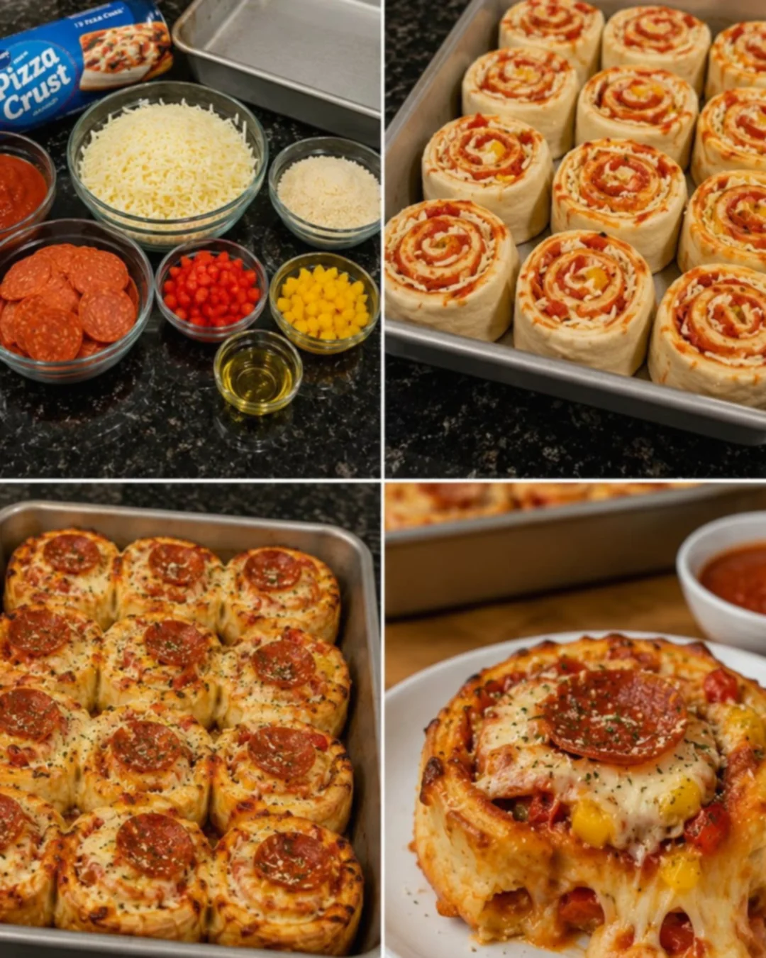 Cheesy Pepperoni Pizza Roll-Ups