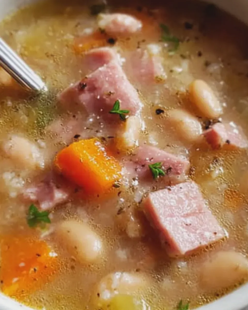 Chicken Ham and Bean Soup