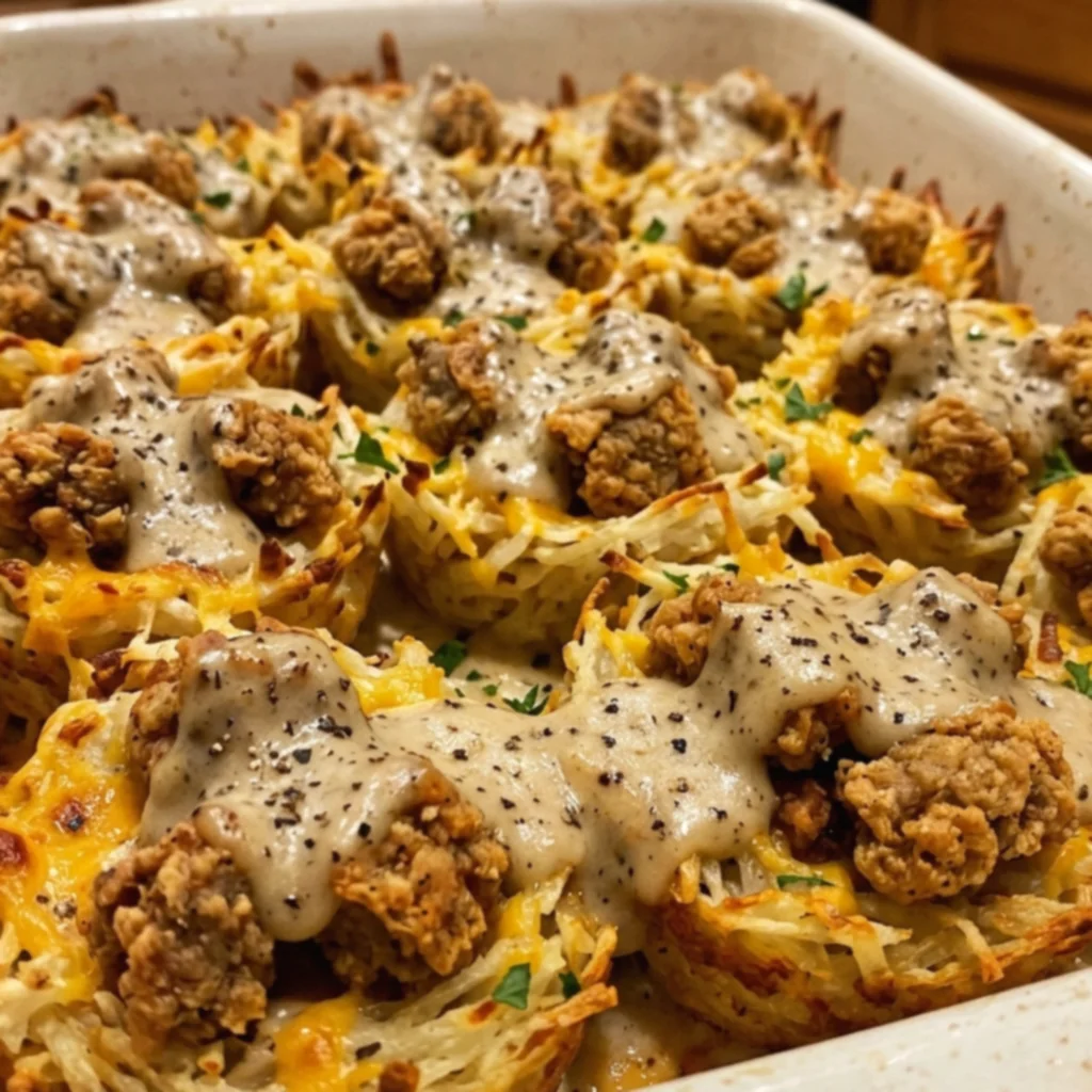 Country Fried Steak Pepper Gravy Bake