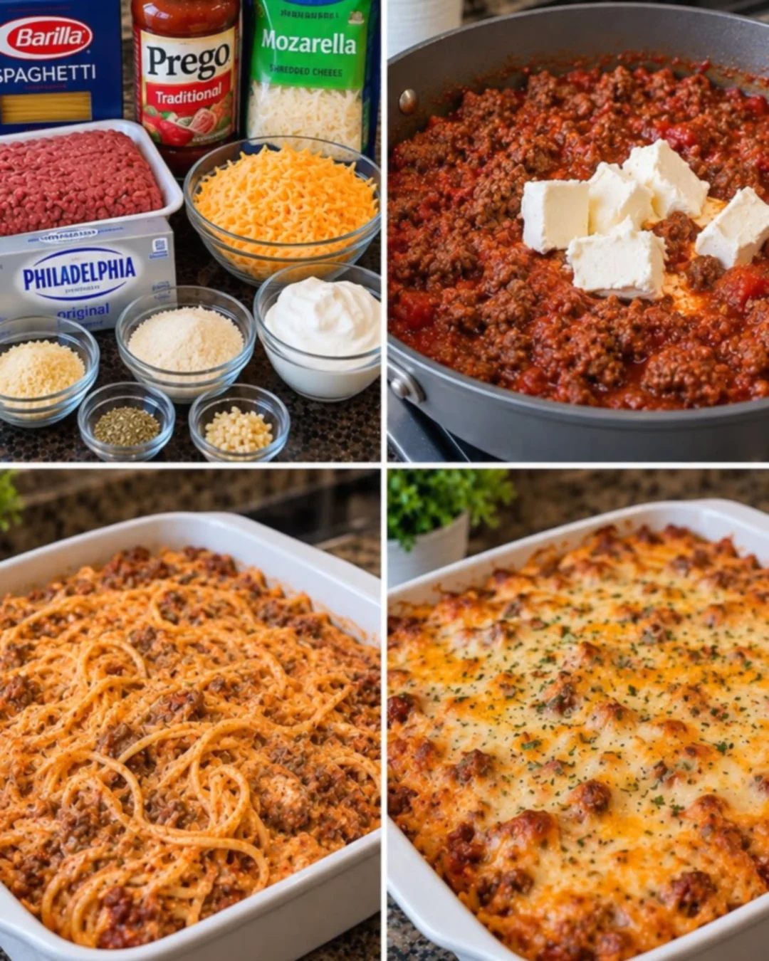 Creamy Baked Spaghetti Casserole
