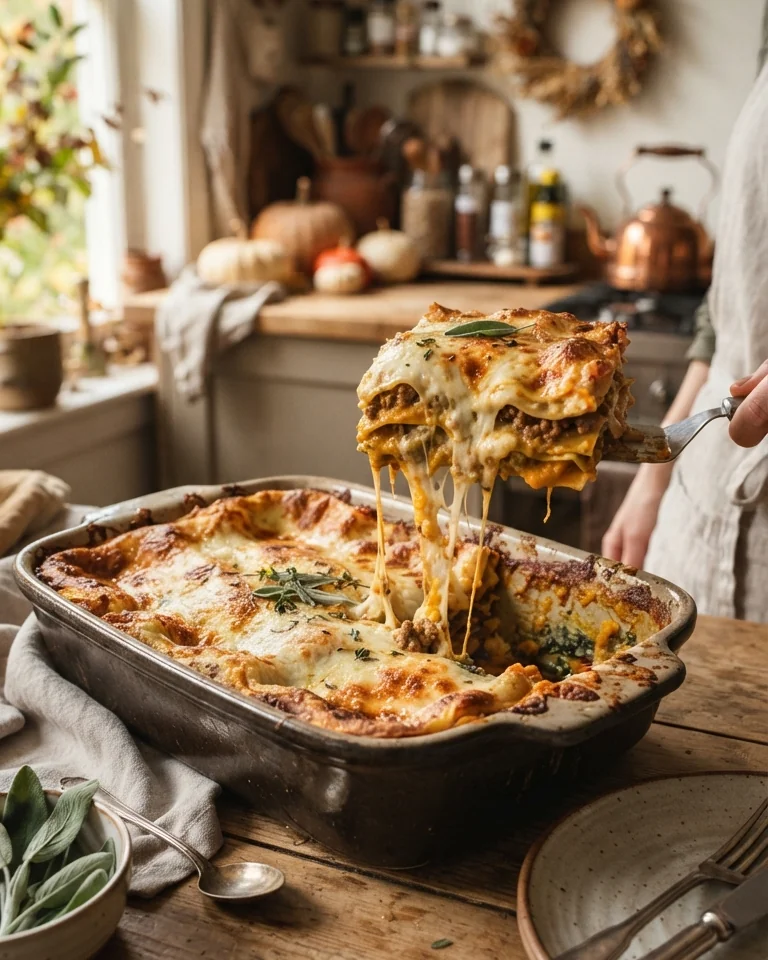 Creamy Pumpkin Rigatoni Skillet