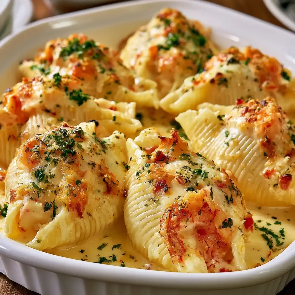 Creamy Seafood Stuffed Shells