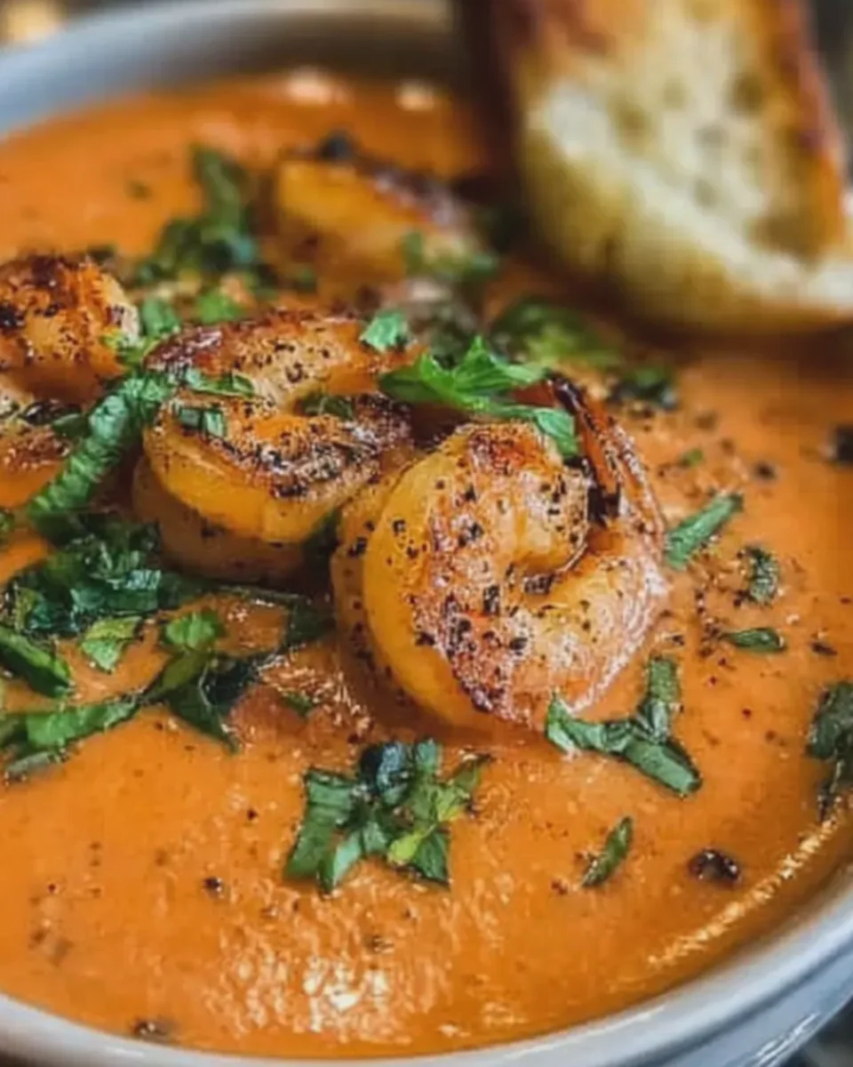 Creamy Tomato Shrimp Bisque