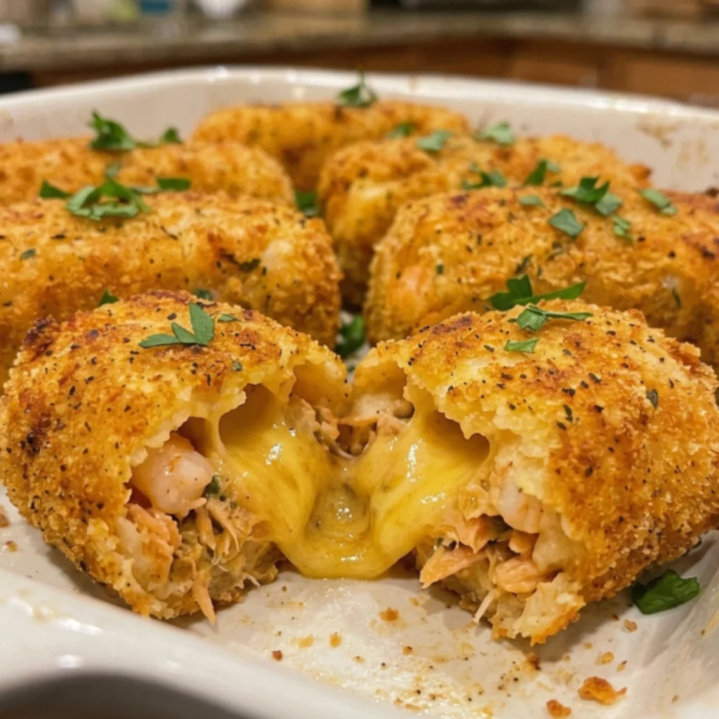 Crispy Cajun Salmon & Shrimp Croquettes