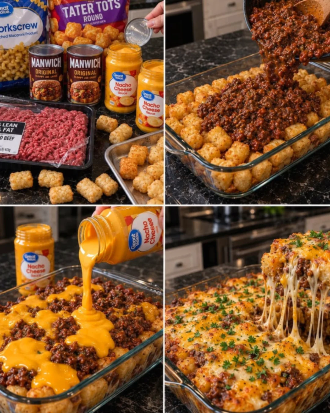 Easy Cheesy Beef Tater Tot Casserole