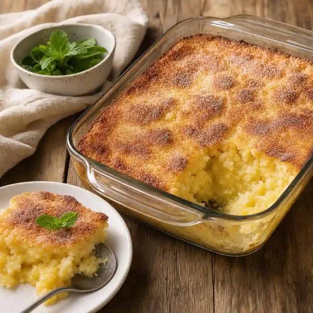 Grandma’s Baked Cornmeal Pudding