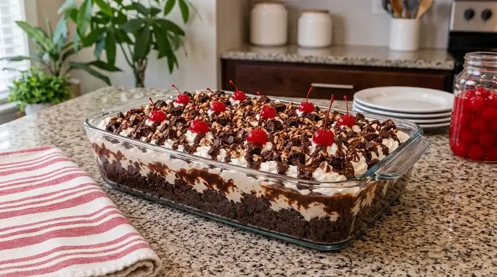 Hot Fudge Chocolate Brownie Sundae Casserole