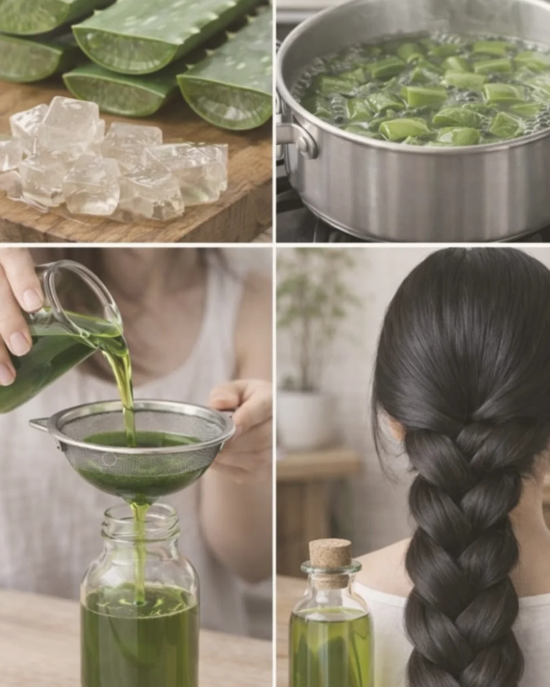 How to make aloe vera oil for faster hair growth and to stop hair loss… To continue receiving my recipes, just say something… Thank you!