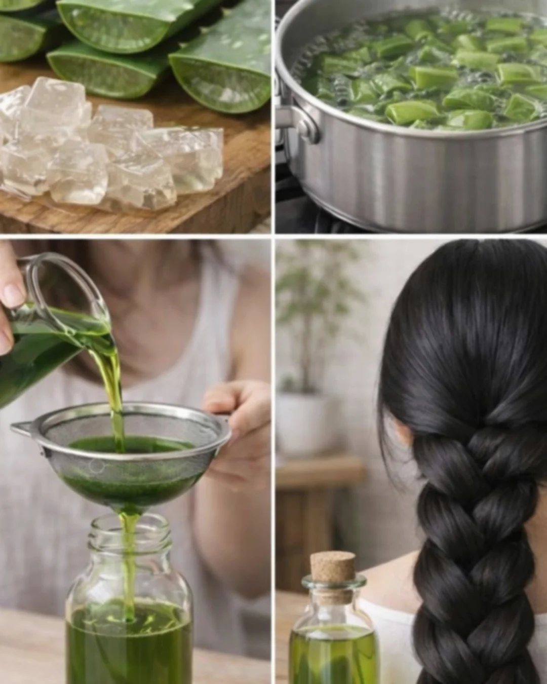 How to make aloe vera oil for faster hair growth and to stop hair loss… To continue receiving my recipes, just say something… Thank you!