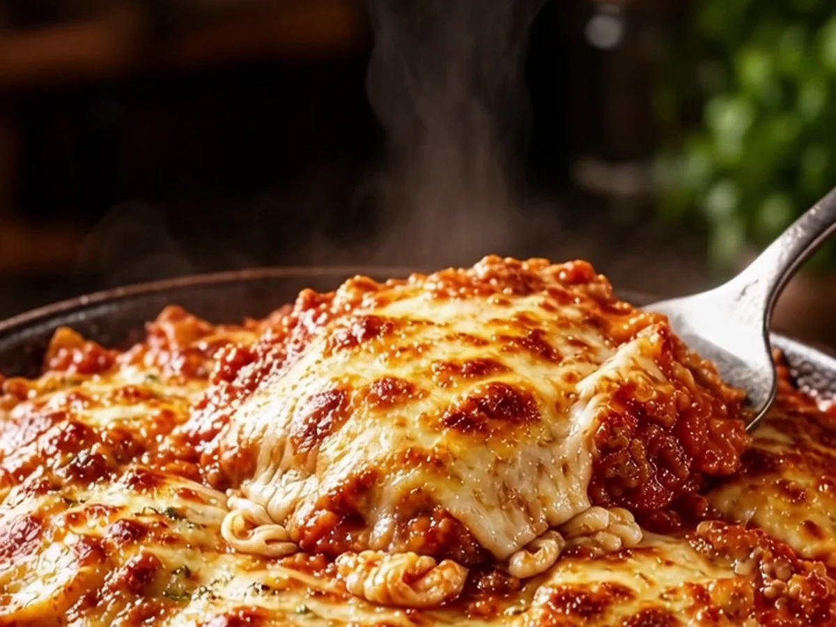 Lazy Skillet Cheesy Lasagna