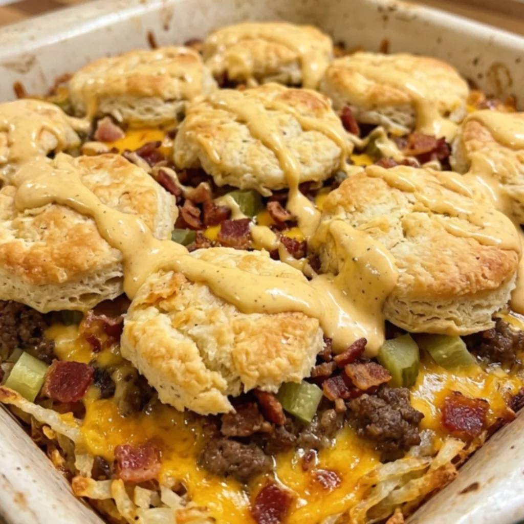 Loaded Big Mac Bacon Cheeseburger Pie