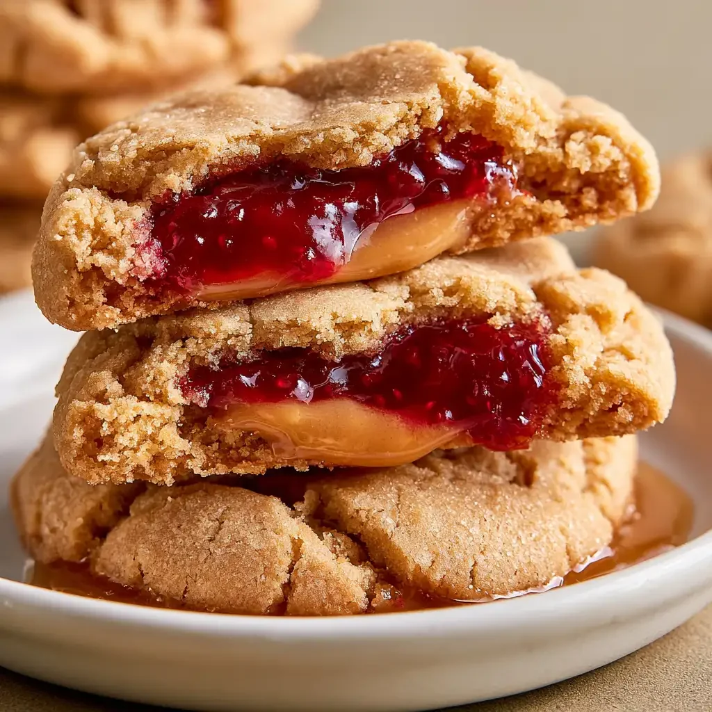 PB&J Stuffed Cookies