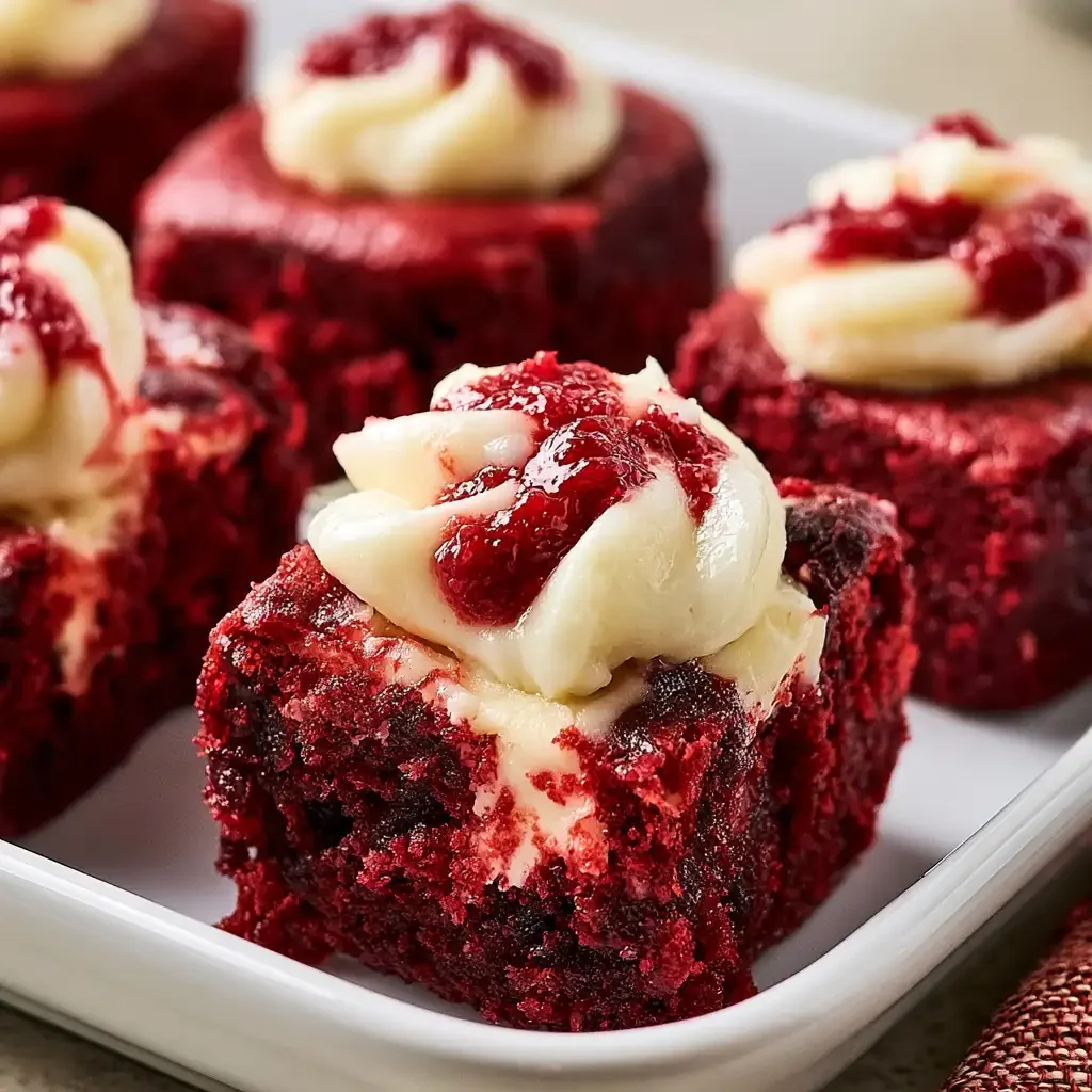 Red Velvet Brownie Bites