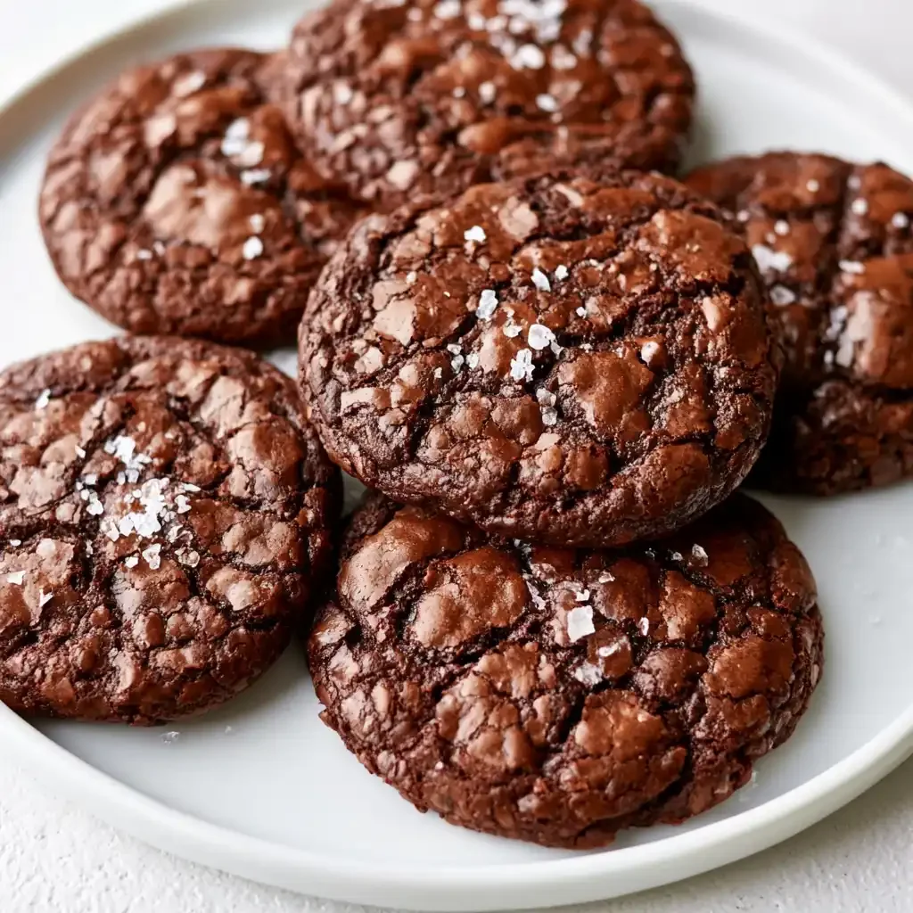 Salted Espresso Brownie Cookies