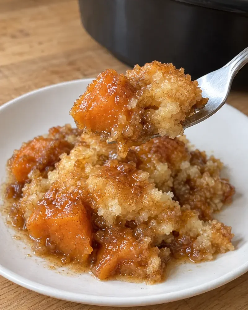 Slow Cooker Sweet Potato Cobbler