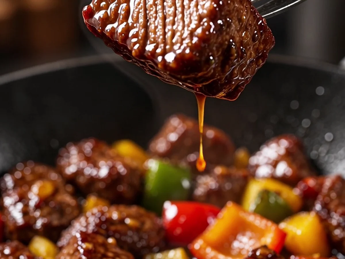 Sticky Garlic Steak Bites