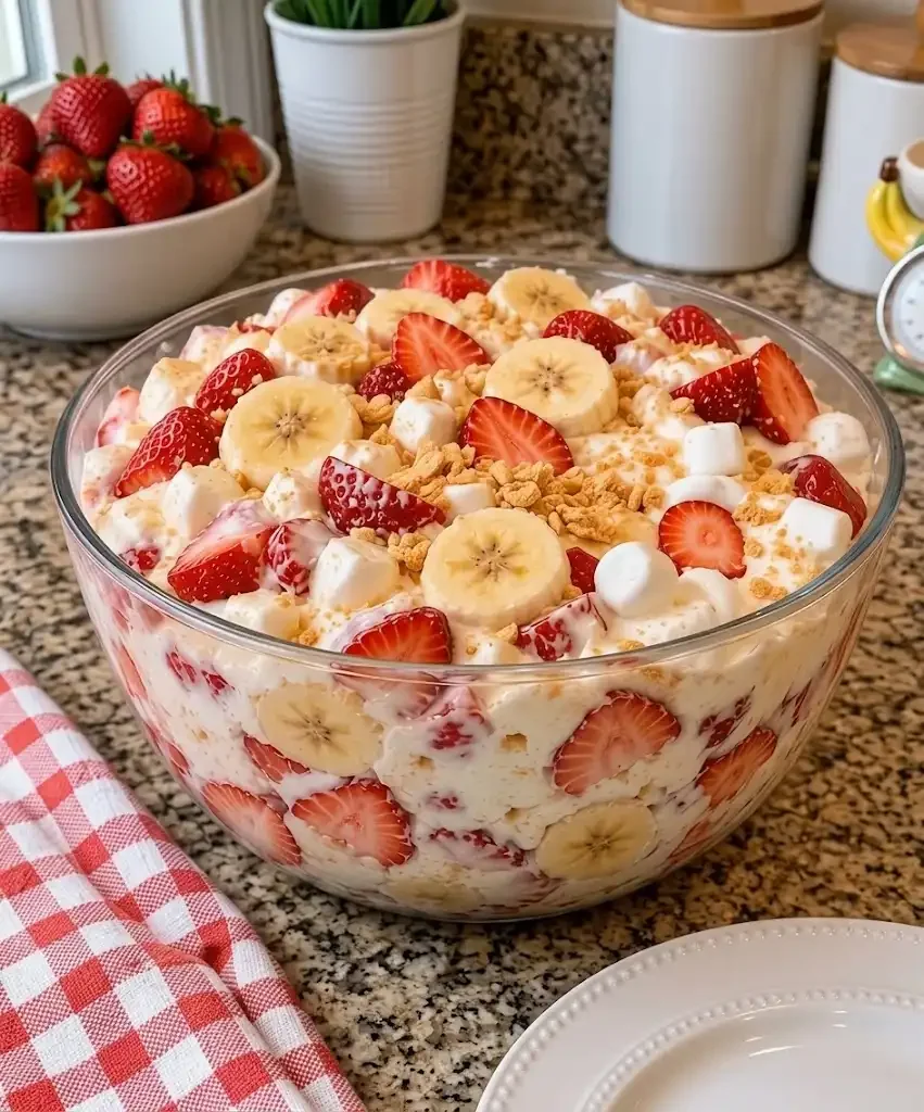 Strawberry Banana Cheesecake Salad