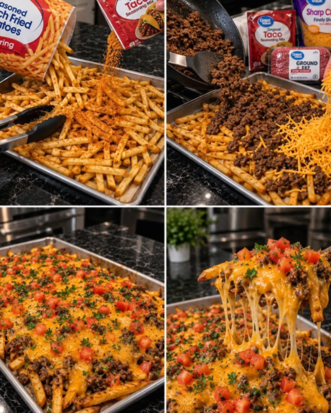 Ultimate Loaded Taco Cheese Fries