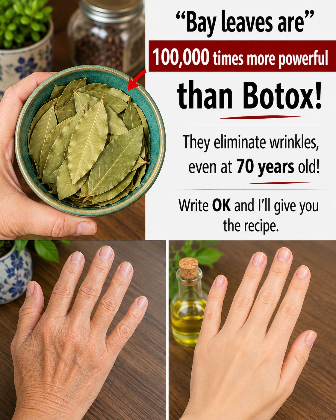 Wrinkles, tired and dull skin? The natural solution could be right in your kitchen! Recipe in the first comment ⤵️⤵️👇