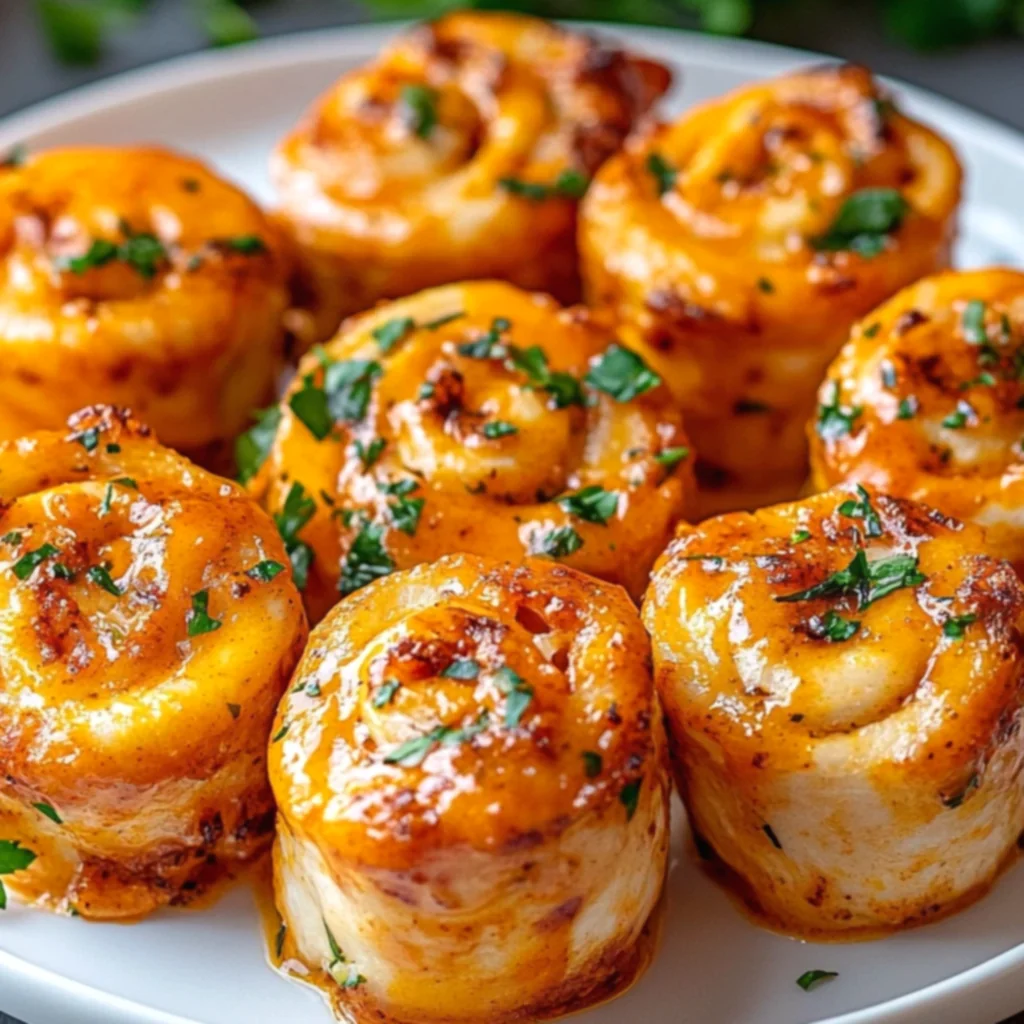 Air Fryer Crispy Buffalo Chicken Pinwheels