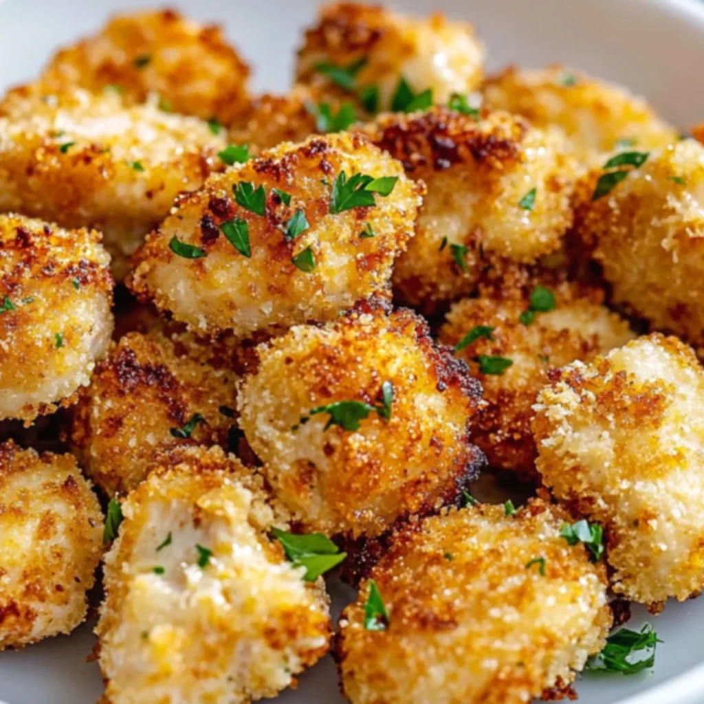 Air Fryer Garlic Parmesan Chicken Bites