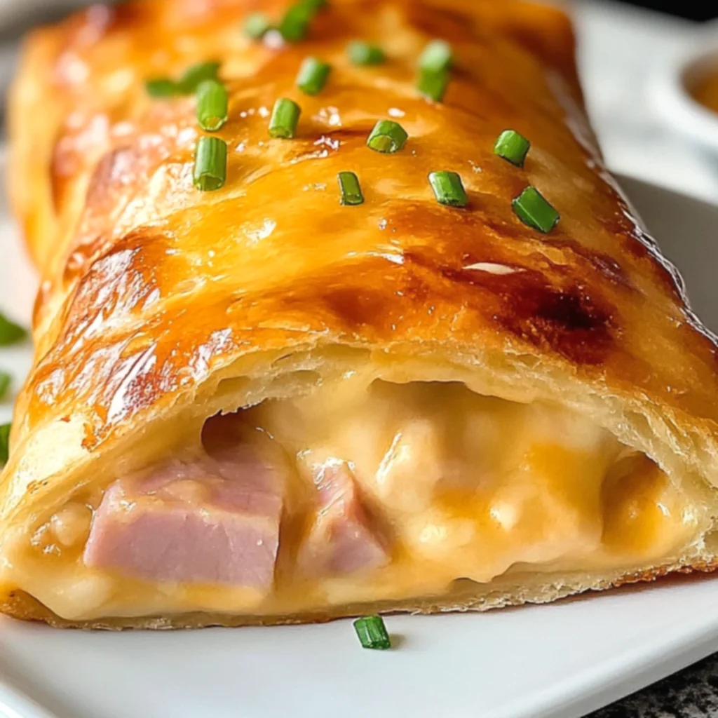 Air Fryer Honey Mustard Ham and Cheese Stromboli