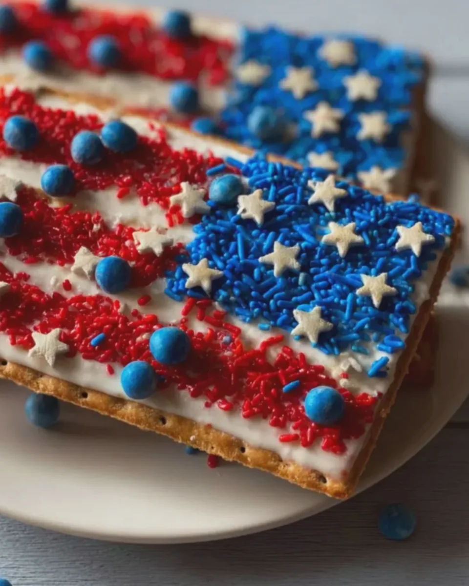 American Flag Graham Cracker Treats