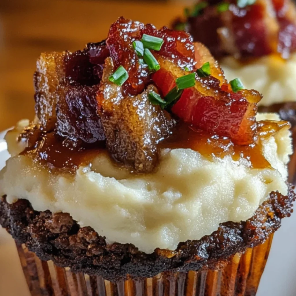 Bacon-Wrapped Meatloaf Cupcakes