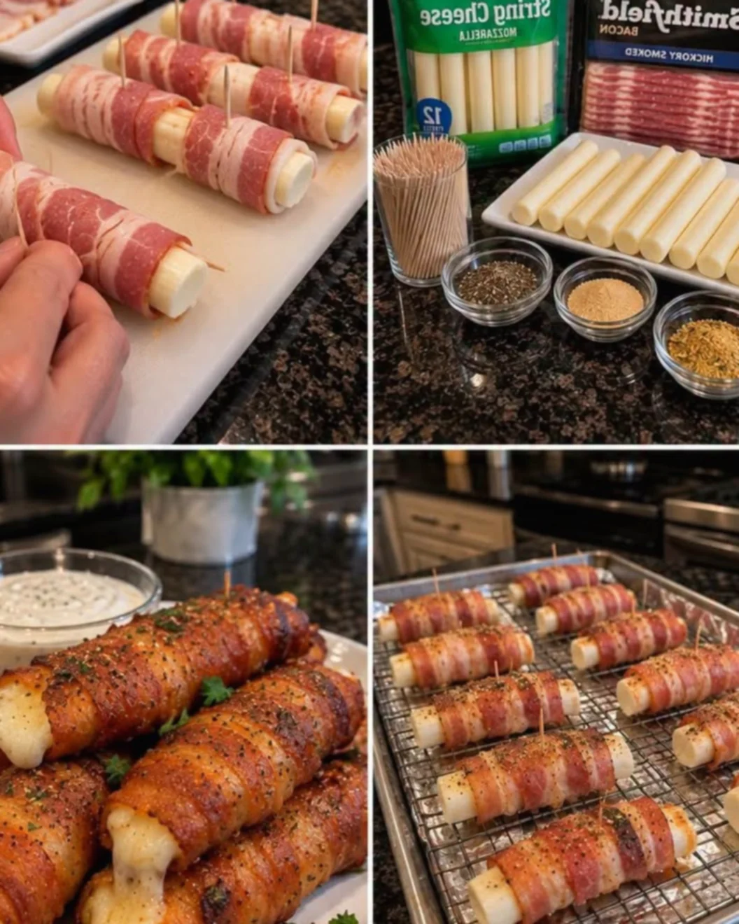 Bacon-Wrapped Mozzarella Sticks
