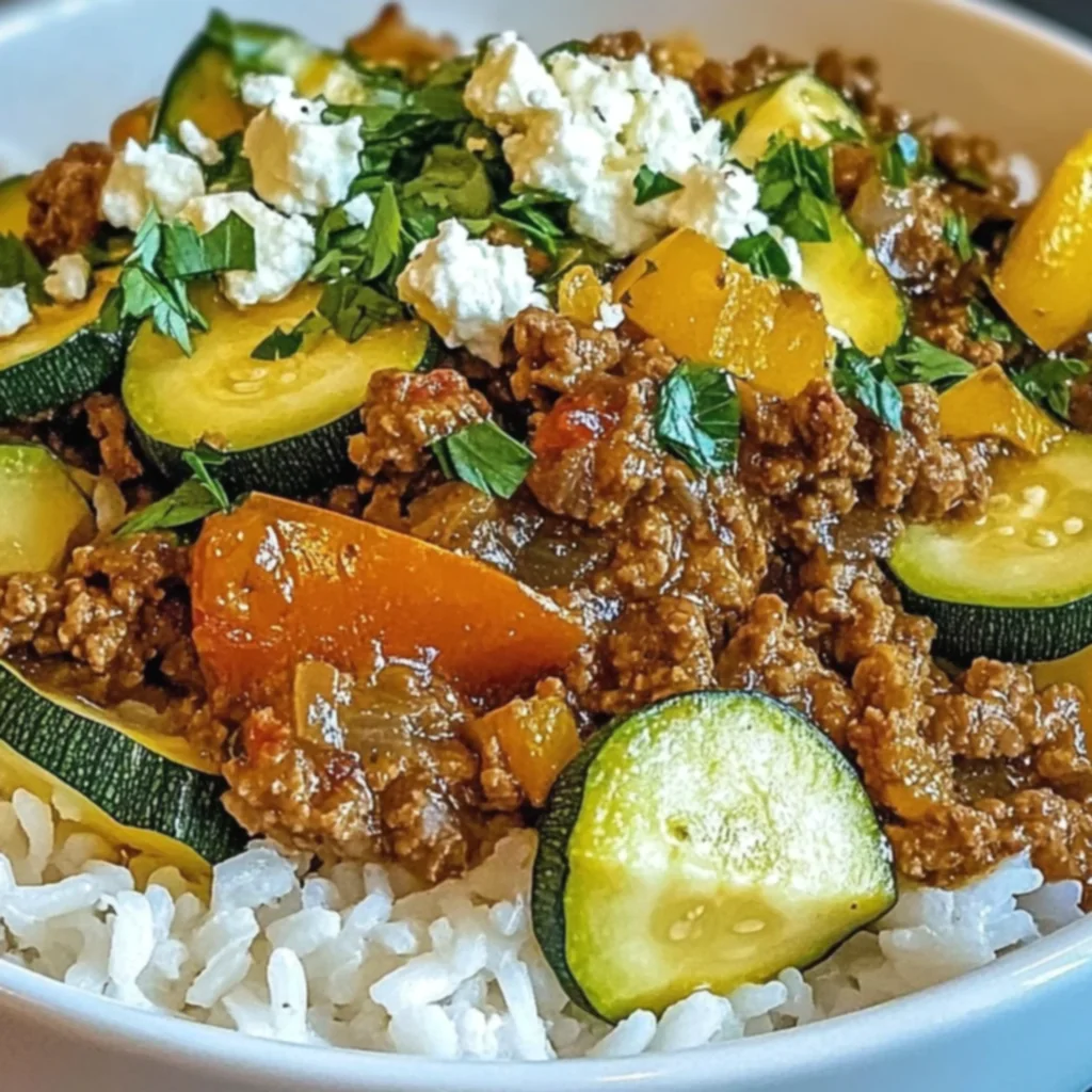 Beef and Zucchini Rice Bowl
