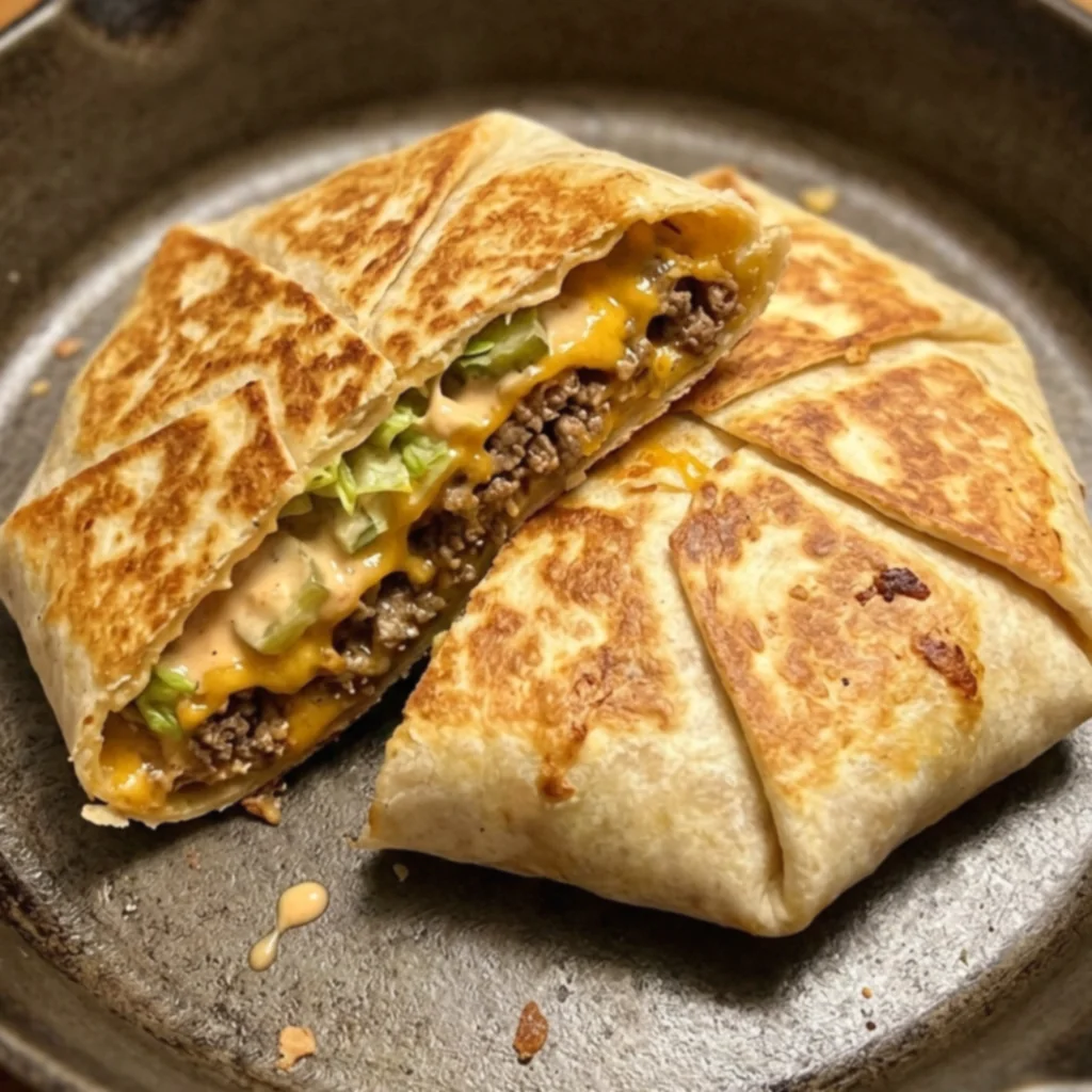 Big Mac Cheeseburger Crunchwrap Burritos