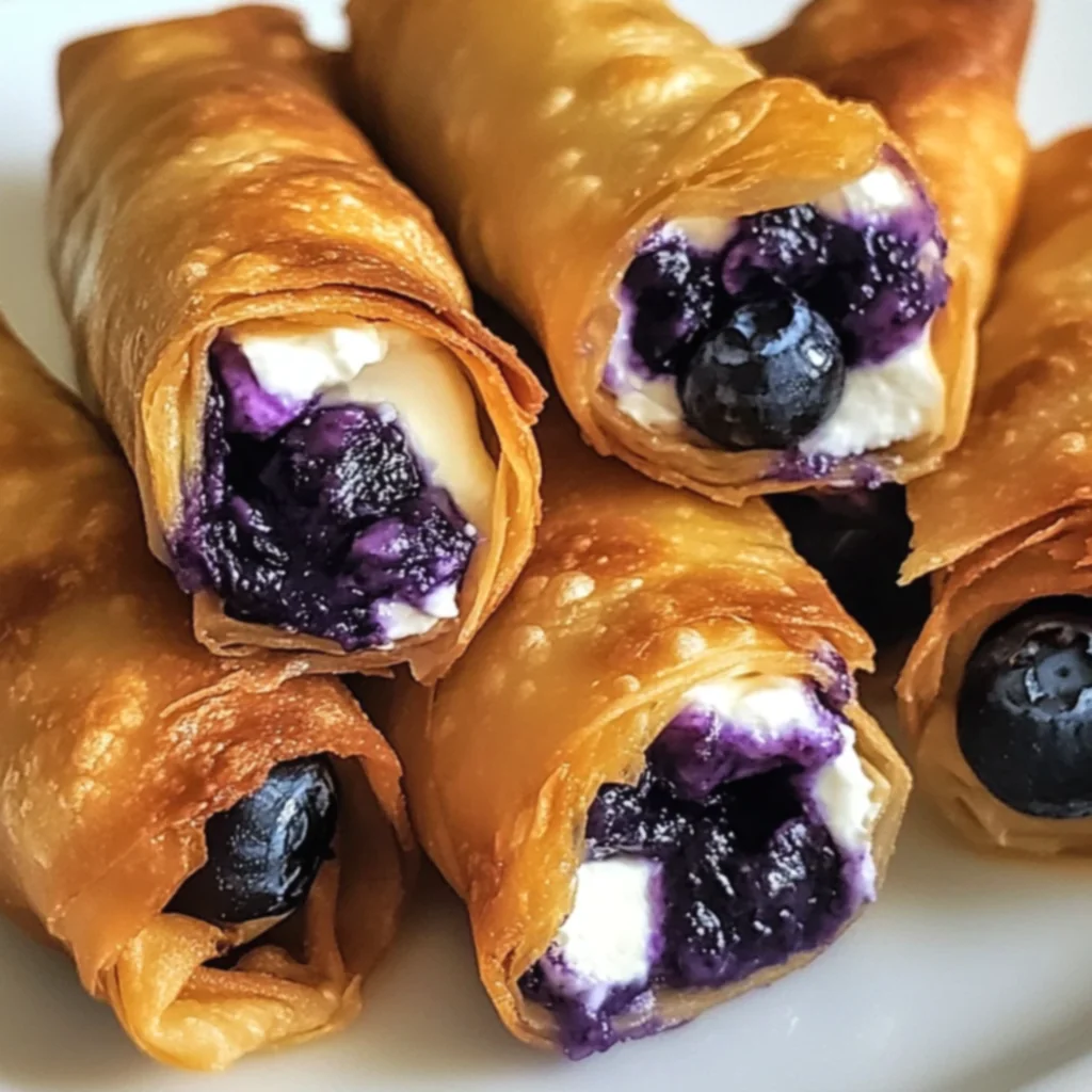 Blueberry Cream Cheese Egg Rolls