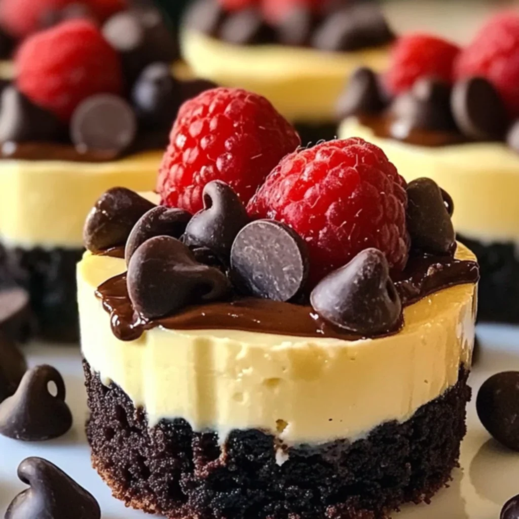 Brownie Bottom Mini Cheesecakes