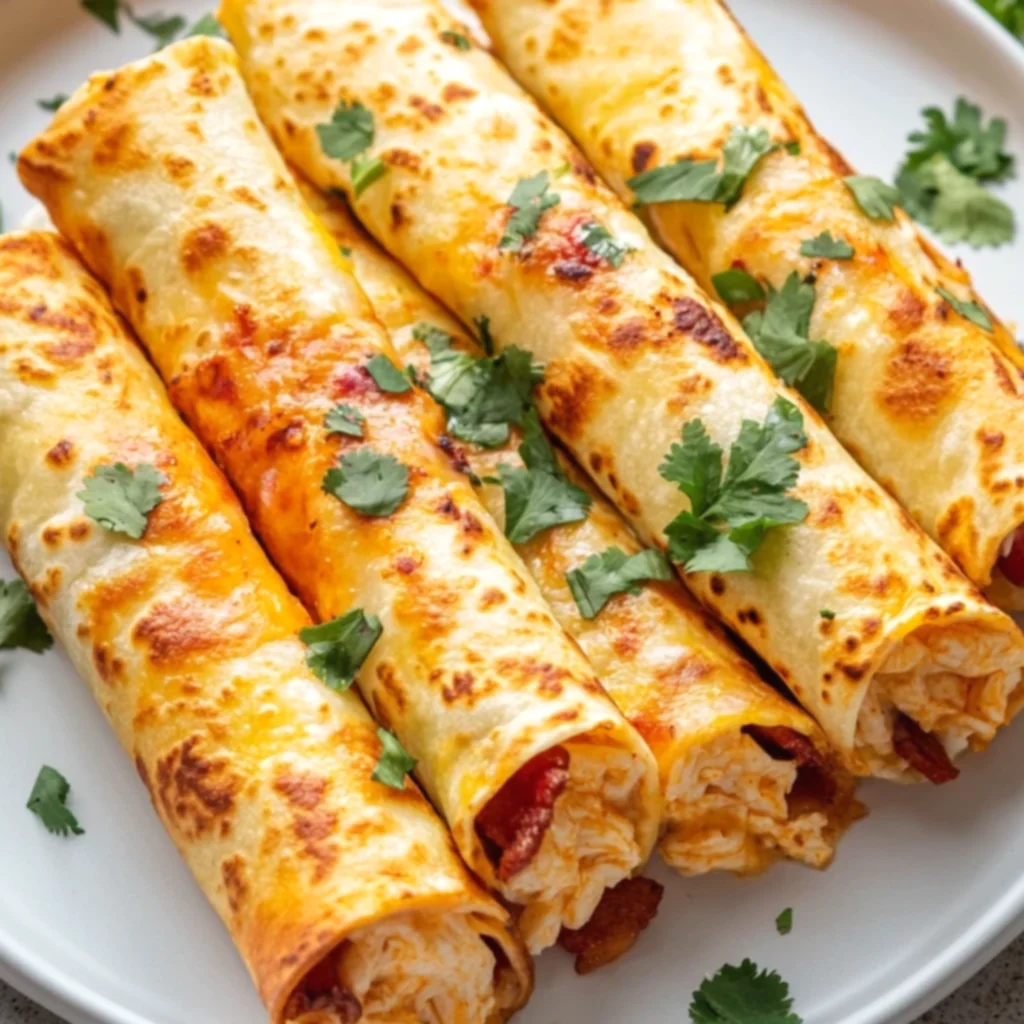 Buffalo Chicken Bacon Ranch Flautas