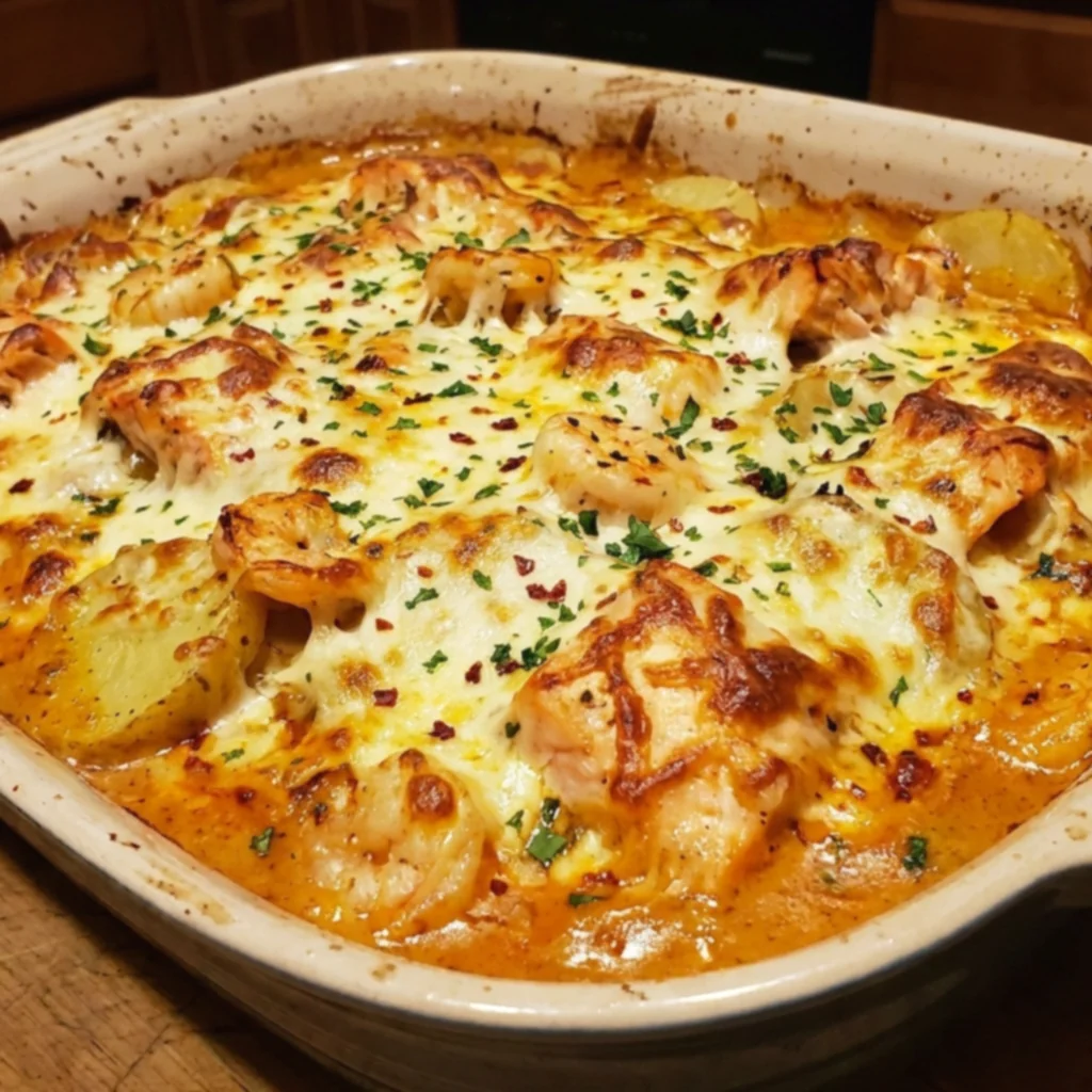 Cajun Salmon Shrimp Bake