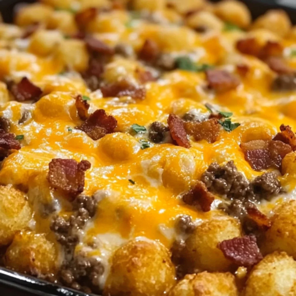 Cheeseburger Tater Tot Casserole