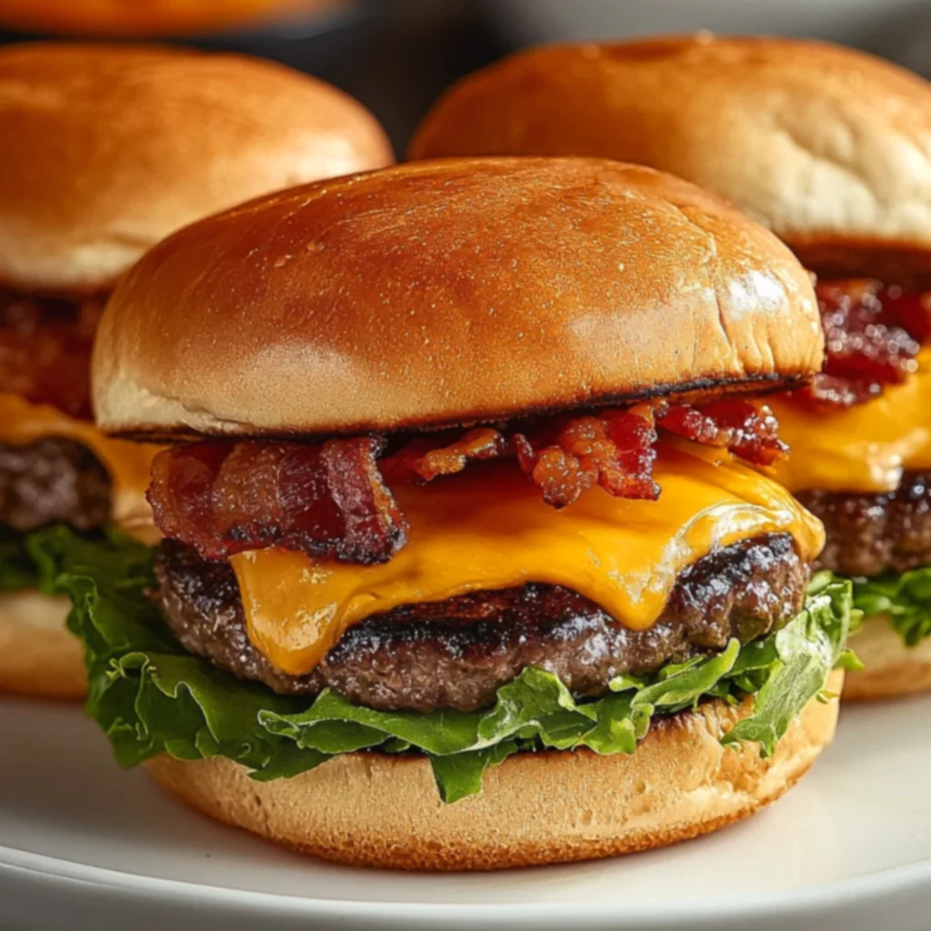 Cheesy Bacon Cheeseburger Sliders