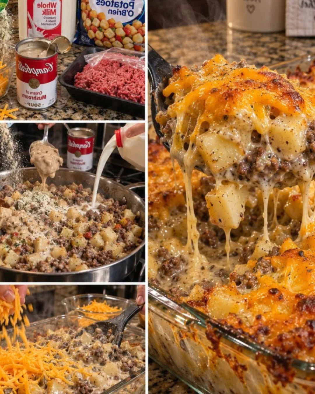 Cheesy Beef Potato Casserole