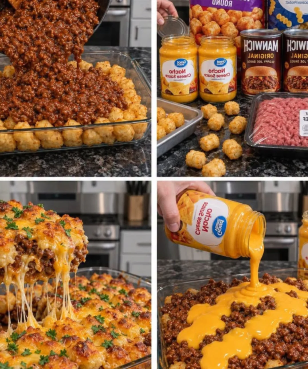 Cheesy Beef Tater Tot Casserole