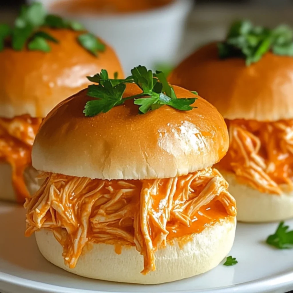Cheesy Buffalo Chicken Sliders