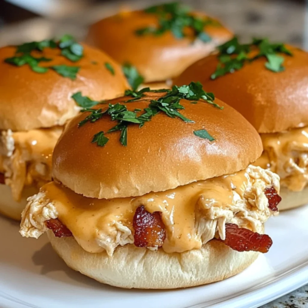Cheesy Chicken Bacon Ranch Sliders