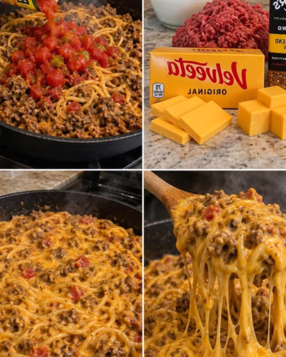 Cheesy Taco Spaghetti Delight