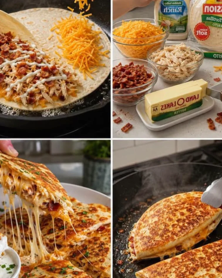 Chicken Bacon Ranch Quesadillas