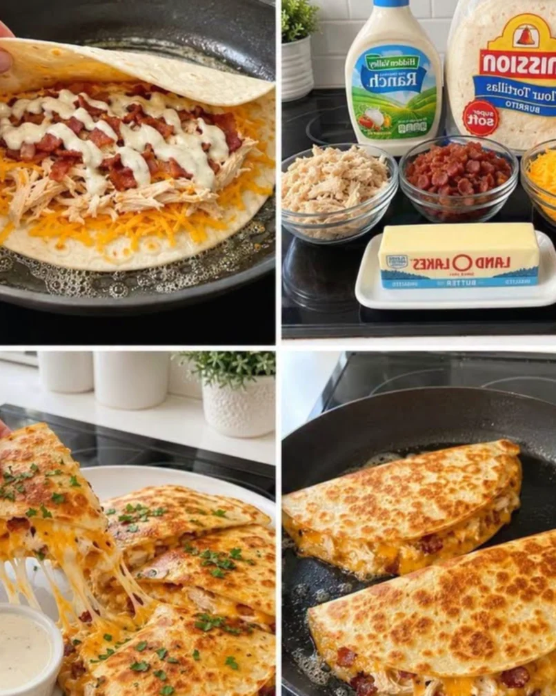 Chicken Bacon Ranch Quesadillas
