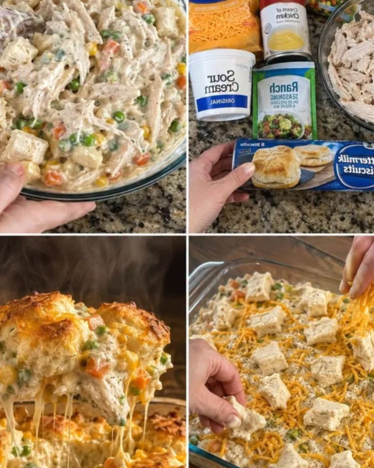 Chicken Biscuit Casserole